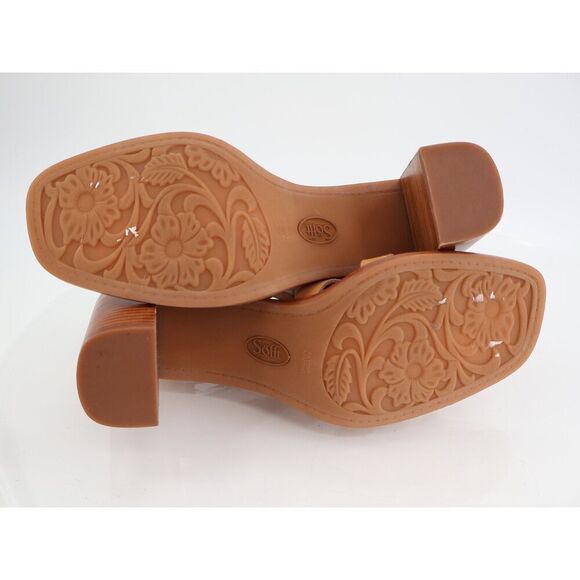 Sofft Stratford Sandals Brown Leather Block Heel Gladiator Strappy Size 9.5 M - Picture 10 of 13